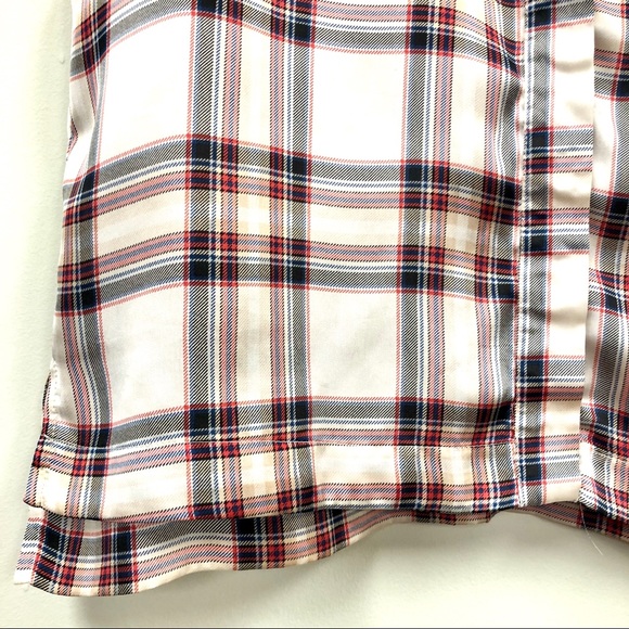 Topshop Tall Plaid Blouse - Picture 5 of 8